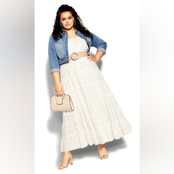 City chic Dobby Love Maxi Dress - ivory - Picture 3 of 6